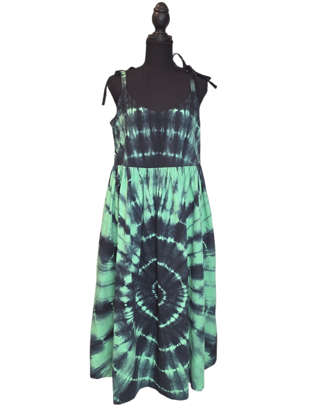 Lazy Oaf Tie Dye Dress Grunge Festival Shoulder Tie Straps Size 10